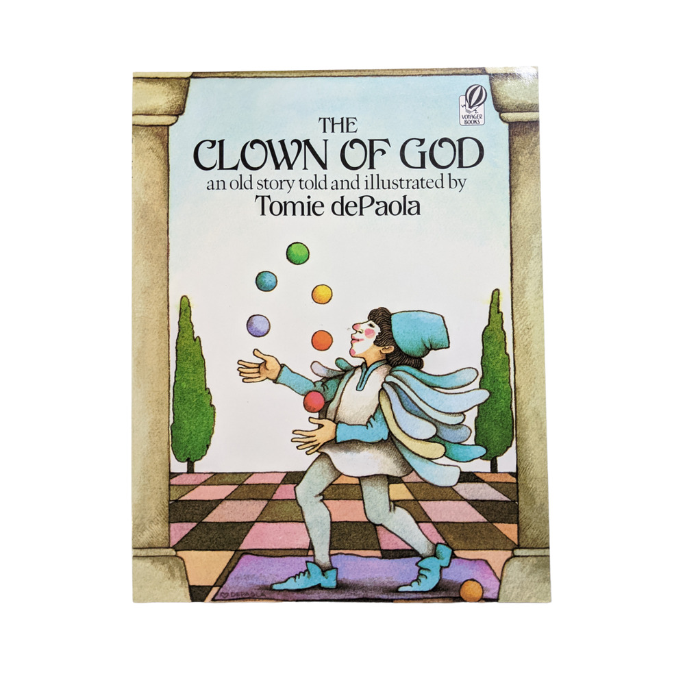 Vintage Tomie DePaola The Clown of‎ God Children's Book Softcover Inscribed